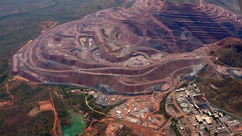 A diamond mining site.