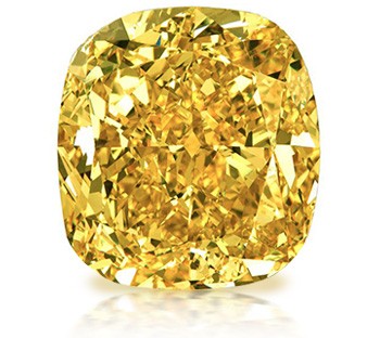 A yellow diamond isolated on a white background.
