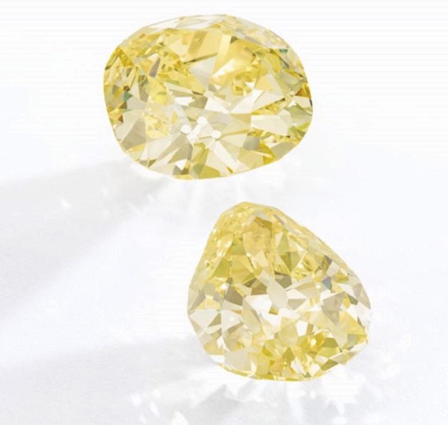 The Donnersmarck Diamonds, a pair of fancy intense yellow diamonds.