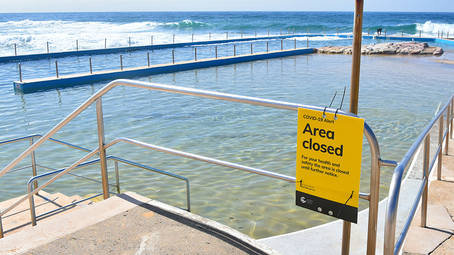 A public swimming pool close due to COVID-19