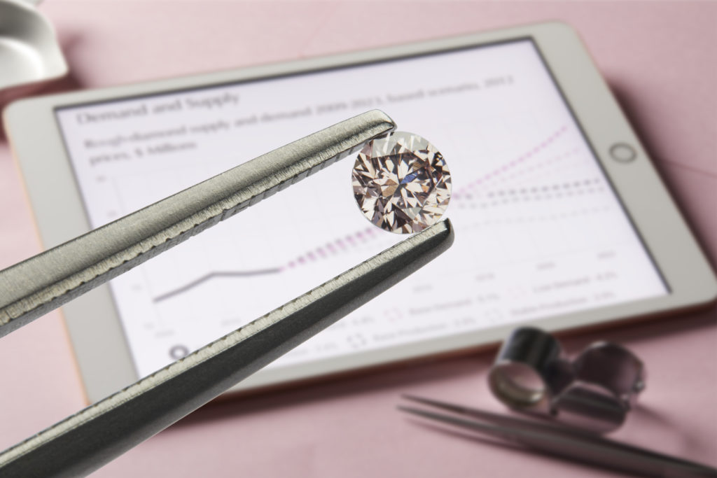 The value of pink diamonds has grown 30 per cent in the past financial year.