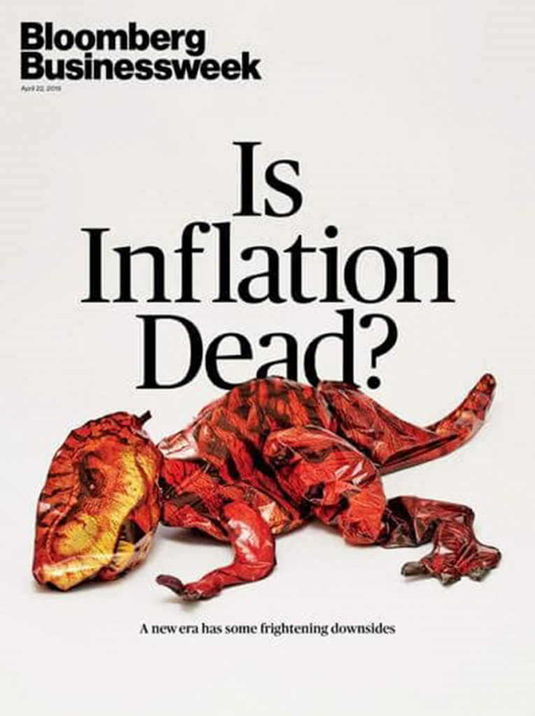 Bloomberg ran with the below famous headline; “Is inflation dead?”