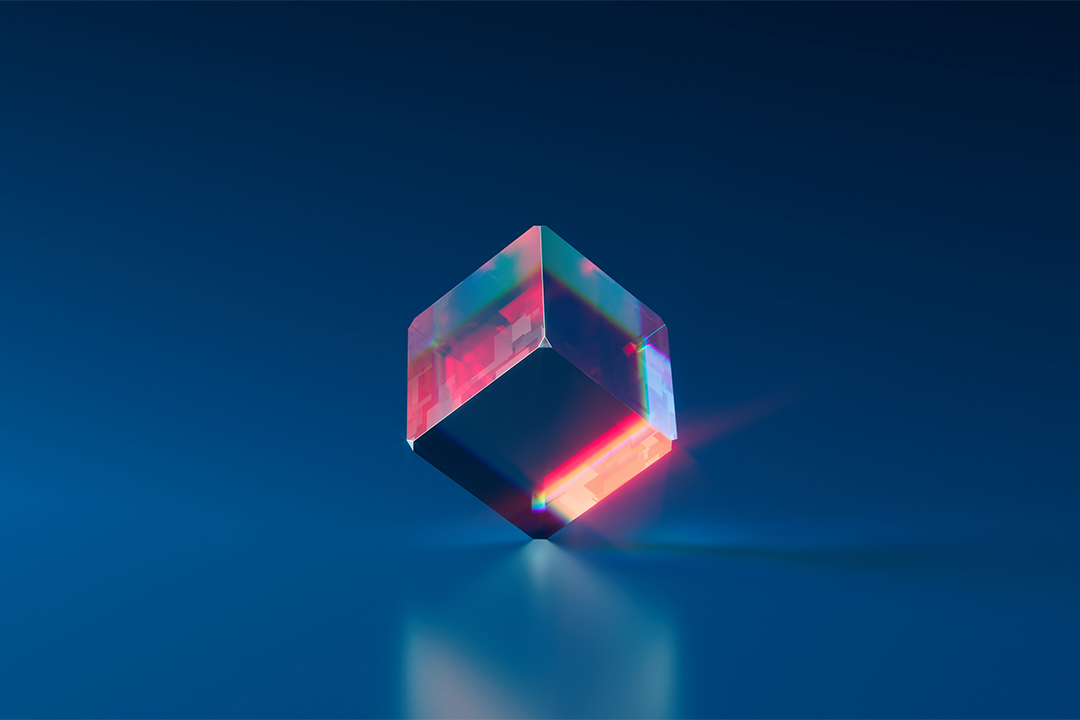 A reflective cube