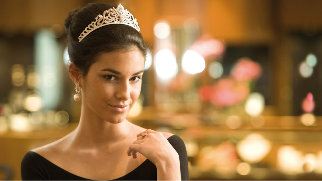 A tiara encrusted with 182 rare pink diamond